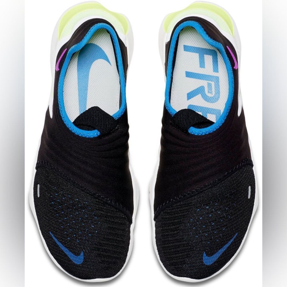 Nike Women’s Sneakers in Black with Blue and Lime Accents Size 11.5 Unisex